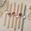 Exquisite High-End Women'S Fashion Trend Quartz Watch Temperament Light Luxury Color Plate Watch
