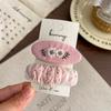 Oval Fabric Embroidery Hair Clip 2Pcs/set Children's Hair Accessories  Princess