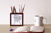 Boxer, German Boxer III – Pen holder with a dog, desk organizer with a print | Art-Dog
