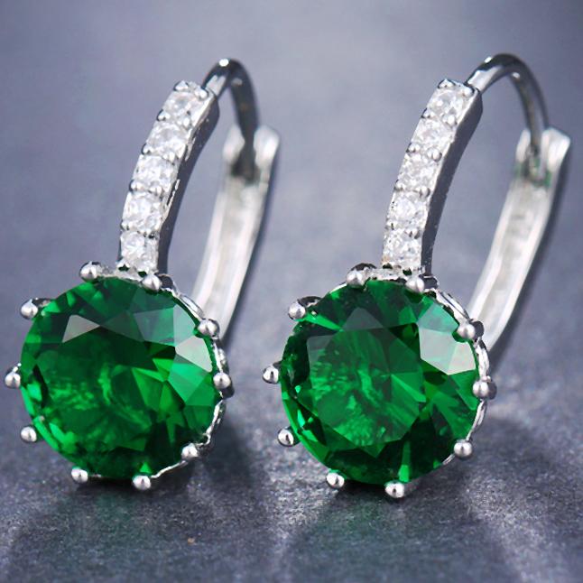 

Классические круглые серьги-кольца из циркона для женщин с белым цветом хрустальных свадебных обручей серьги ювелирная фабрика