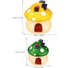 PartyKindom Mini Mushrooms Cute Resin Tiny Mushrooms Statue, 6pcs Fake Mushroom Miniature Figurines for Garden Terrarium Accessories Bonsai Decor