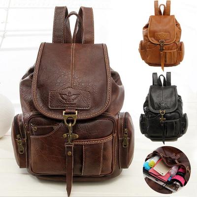 Plecak Retro Dla Kobiet Stylowy Modny Design z Haczykiem Damski Torba Szkolna Idealna Dla Studentek i Do Codziennego Użytku Wygodna Torba z Podwójnym Paskiem na Ramię