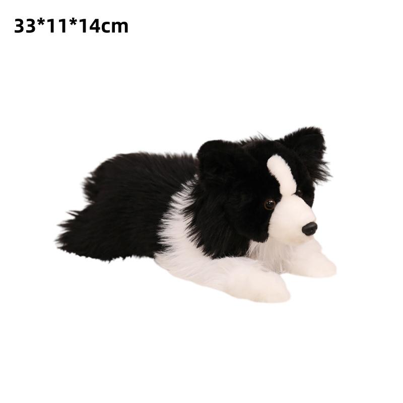Sheepdog Plush Toys Border Collie Stuffed Doll Simulated Dog Toys Hobbies Collection Home Decor Toys Creative Birthday Gifts