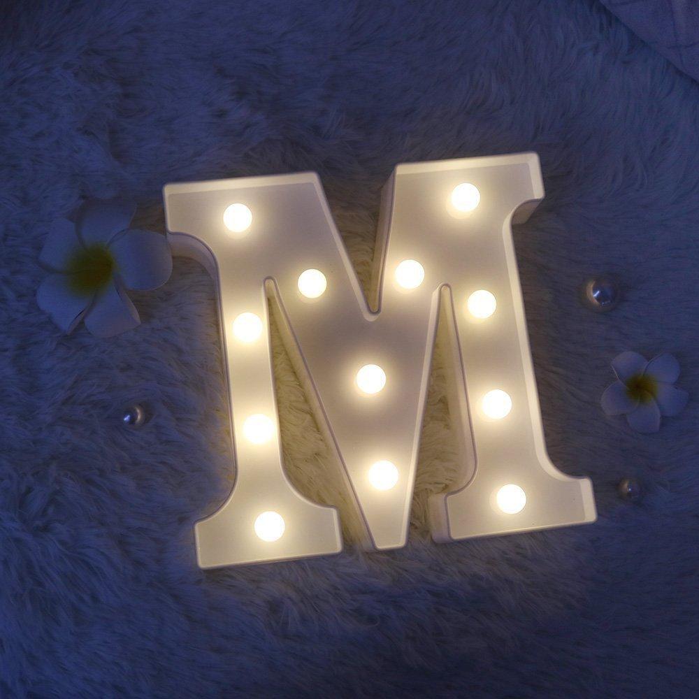 Wedding Decorative 26 Alphabet Name Letter LED Lights Luminous Number Lamp Romantic Theme Home Party Bedroom Decor Night Light