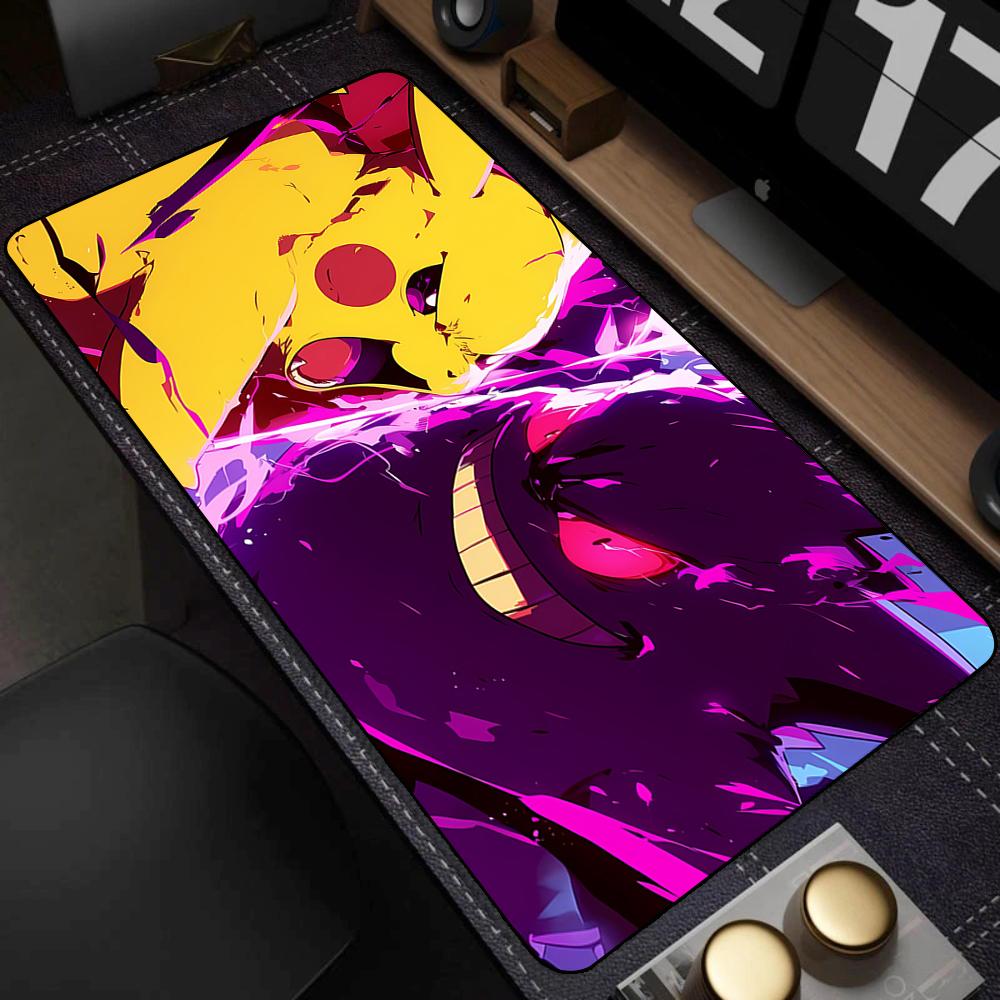 Mouse Pad Laptop Japan Anime Purple Ghost Mousepad PC G-gengar Grande Keyboard Rug Large P-pokemonS Gaming Accessories Desk Mat