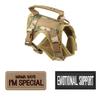 Tactical Cat Harness Escape Proof Adjustable Military Style Vest Comfortable for Cats Puppy Outdoor Walking Training