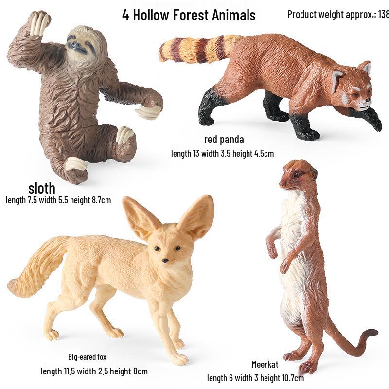 Cross-Border Animal Toy Set: Sheep, Cow, Horse, Donkey, Goat, Poultry Plastic Models