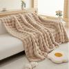 Rabbit Plush Large Sofa Anti Slip Cover Cloth Thick Winter Sofa Slipcover Protector Cover Sofa Cushion Anti Cat Scratch Universal Cover Blanket