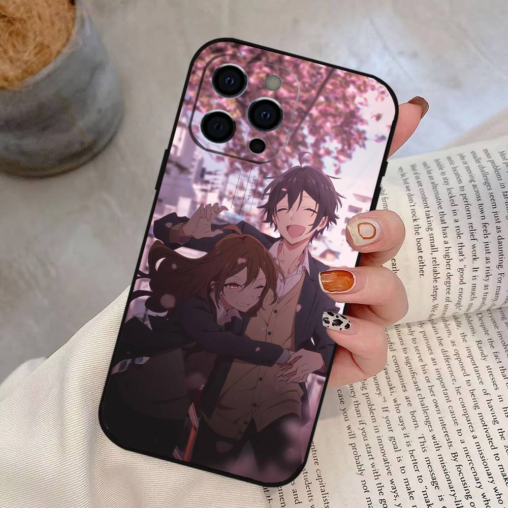 Horimiya Phone Case For iPhone 17,16,15,14,13,12,11 Plus,Pro Max,XS,Soft Silicone Black Cover