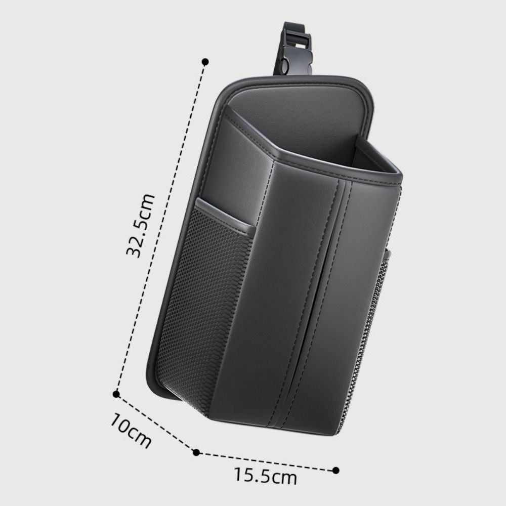 New Multi-purpose Car Seat Side Storage Bag Hanging Adjustable Auto Seat Organizer Space Saving PU Leather Car Tissue Box