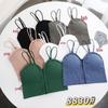 Trendy Zipper Back Tank Top with Chest Pads - Women's Bandeau Bra