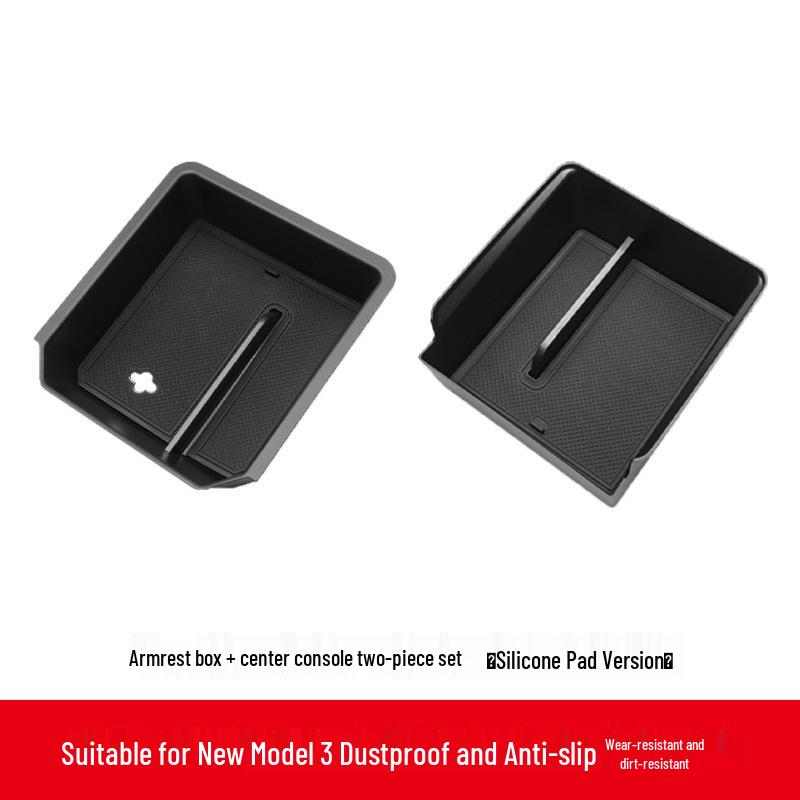 Updated Model 3/Y Center Console Armrest Storage Box for Tesla - Essential Car Accessory