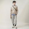 New Balance Solid Color Round Neck Sports Pullover Khaki Men's AMT21555-PEB