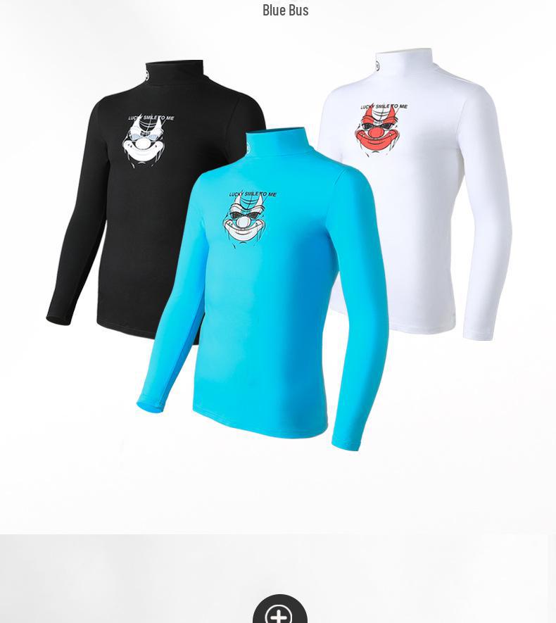 Men's Lightweight Cotton Turtleneck Base Layer, Breathable Long Sleeve for Young Men