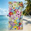 Artist Takashi Murakami Smiley Flower Towel Microfiber beach towel, quick-dry, sand-free, ultra-fine fiber, super soft.