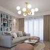 Nordic 16-Light Gold Chandelier with LED Spotlights