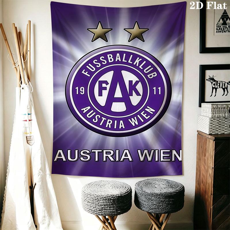 FK Austria Wien A Wall Hanging Printed Fabric Blanket Decorative Tapestries for Bedroom Living Room Home Decor
