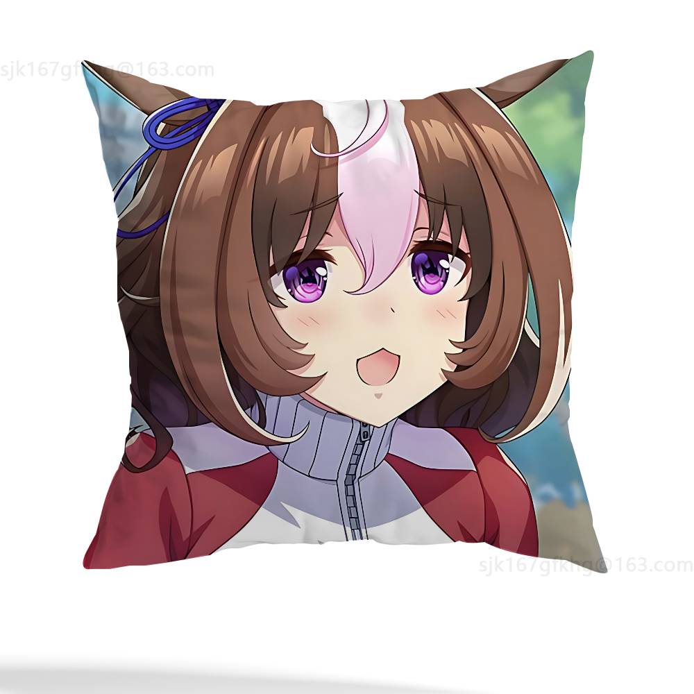 Umamusume Pretty Derby Pillowcase Casual Style Decoration, Suitable for Home Decoration (excluding Pillow Core)