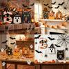 Vintage Style Halloween Decor Wooden BOO Decoration for Tiered Trays Creative Tabletop Solid Wood Centerpieces Party Boo Sign