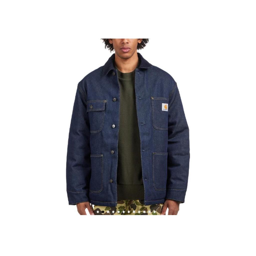 Carhartt WIP Thick Lapel Single-Breasted Oversized Long Sleeve Cotton Jacket Men jackets I035877-453-01