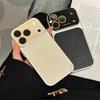 Instantly Change 17 Large Window Litchi Texture Phone Case For iPhone 17 16 15 14 13 Pro Max Plus Matte Shockproof Cover