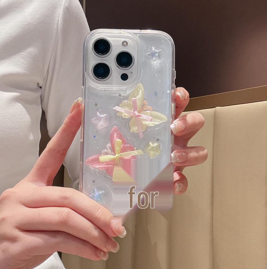 High-End 3-Color Ribbon Bow Case for iPhone 17 Air and Apple 16 Pro Max