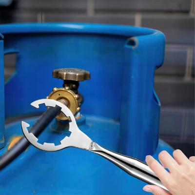 Clé pour bombonne de gaz Cylindre Outil à main Antidérapant Économie de main-d'œuvre Multifonctionnel Serrage et desserrage