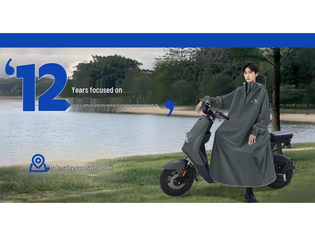 Thickened Waterproof Electric Car Raincoat: Full-Body One-Piece Poncho for Men, Storm-Proof and Enlarged for Adults