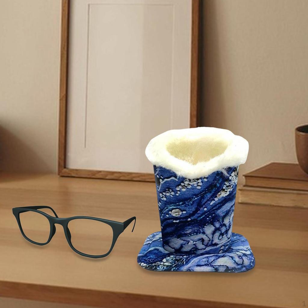 Gefütterter Brillenhalter für Schreibtisch und Nachttisch,,Kratzfest,Brillen Aufbewahrungsorganizer, Brillen