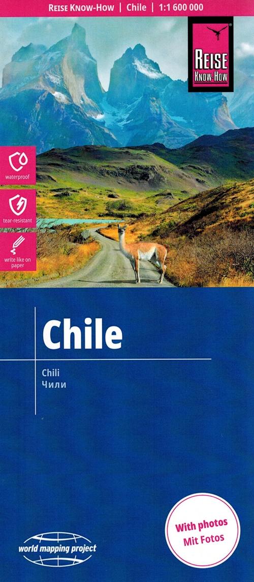 Chile 1:1 600 000. Wasserdichte Auto- und Wanderkarte. Wyd. 2025. Reise Know-How