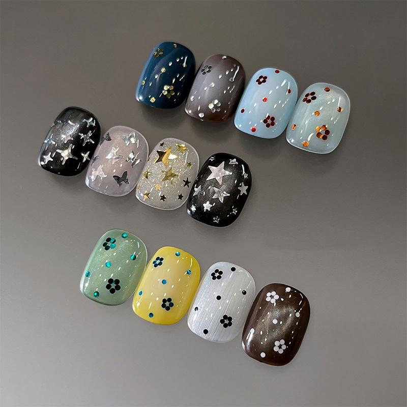 Estrela Lantejoula Mista Estrela de Cinco Pontas Ponto de Onda Colorido Laser Glitter para Unhas Arte de Unhas Charme Decoração Manicure DIY Acessórios