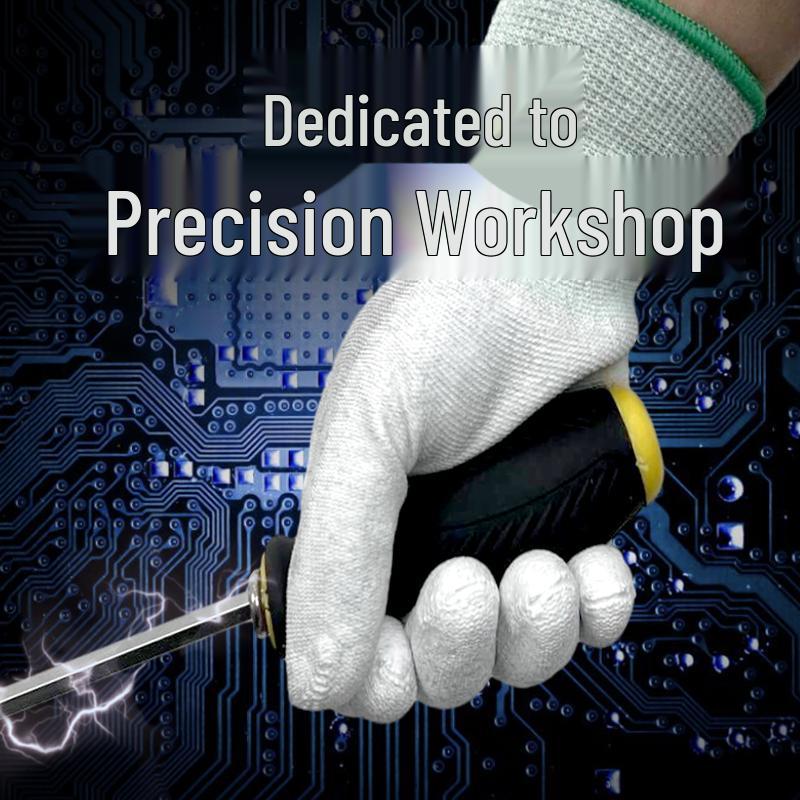 Antistatické rukavice z uhlíkových vláken pro montáž PC - Potažené prsty a dlaně, Unisex