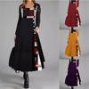 Women's Fashion Autumn Winter Long Sleeve O-Neck Casual Dresses