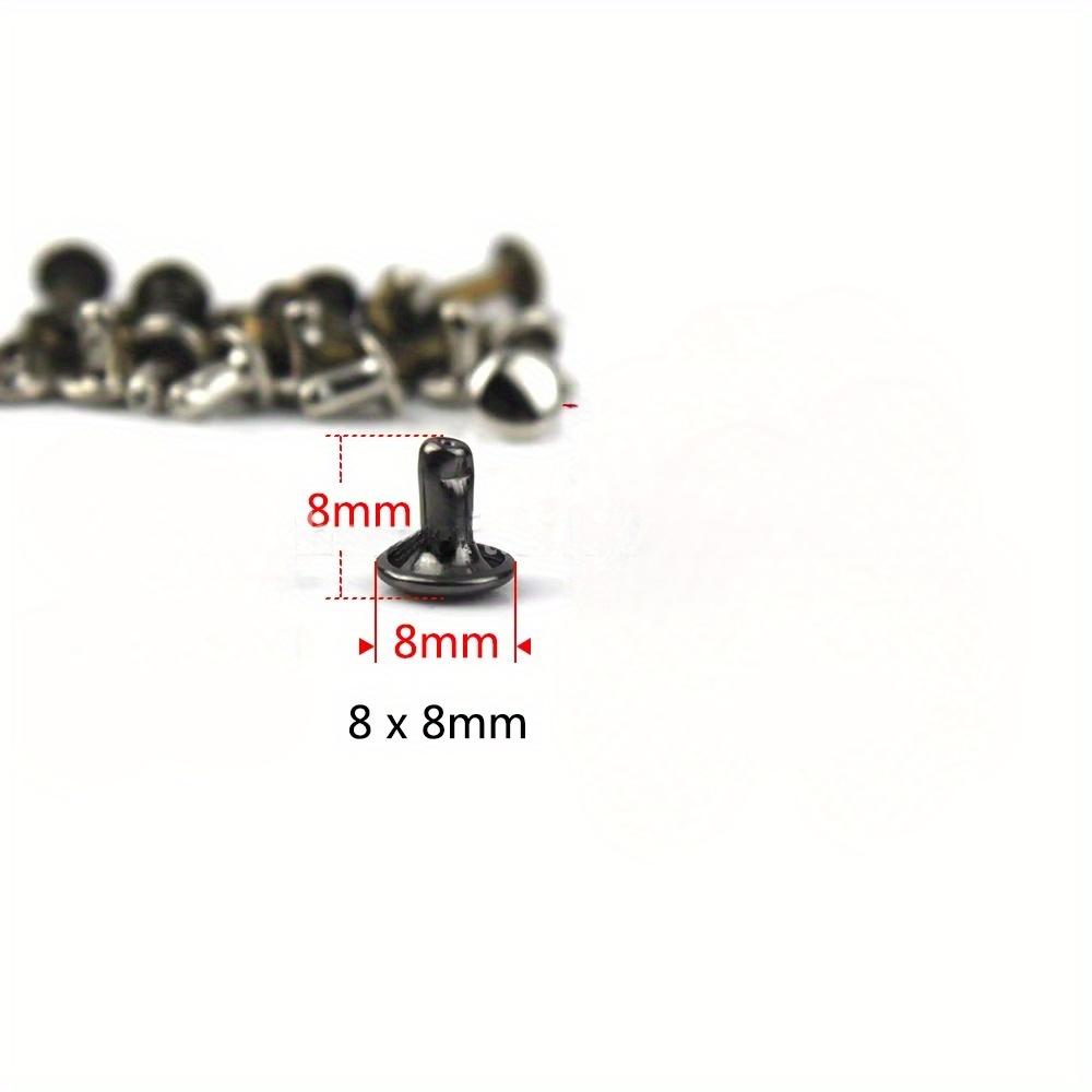 100sets/bag Metal Double Cap Rivets Studs Round Rivet for Leather Craft Bag Belt Garments Hat Shoes Pet Collar Decor