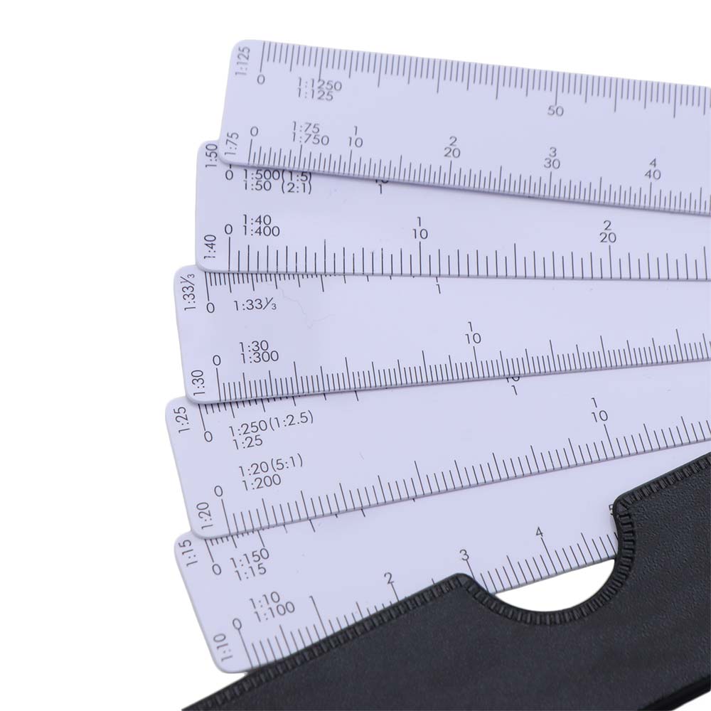 Multifunctional Foldable Rulers 5 Blades Scale Ruler Fan Shape Scale Ruler School Supplies