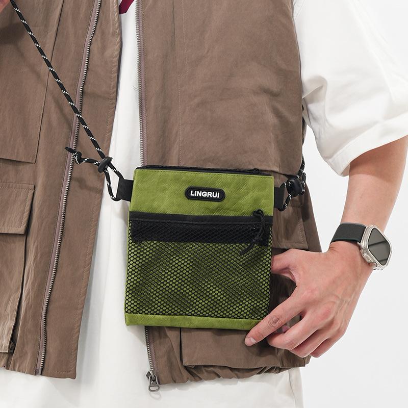 Sommer neue Mode trendig cool Werkzeugtasche Netztasche kleine quadratische Tasche Japanisch und Koreanisch einfach Handy Münztasche