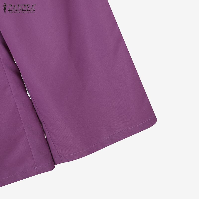 ZANZEA Trajes casuales de dos piezas para mujer con blazer de manga larga y pantalones