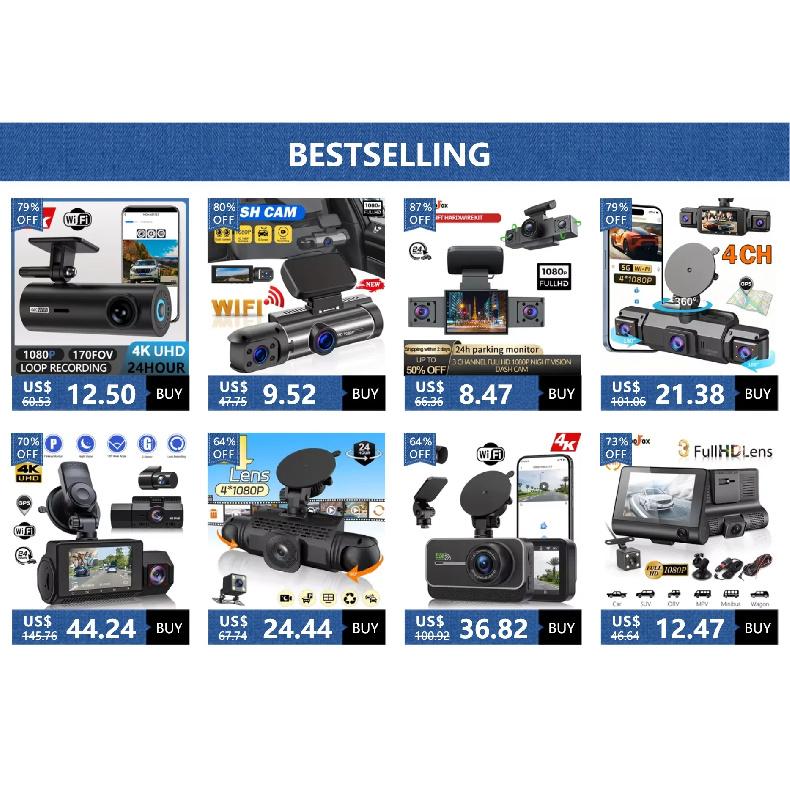 Car DVR 2 Cameras  4.0 Inches Dash Cam Car Video Recorder Auto Registrator Dvrs Dash Cam with Dual Ways Cameras Car Accessories