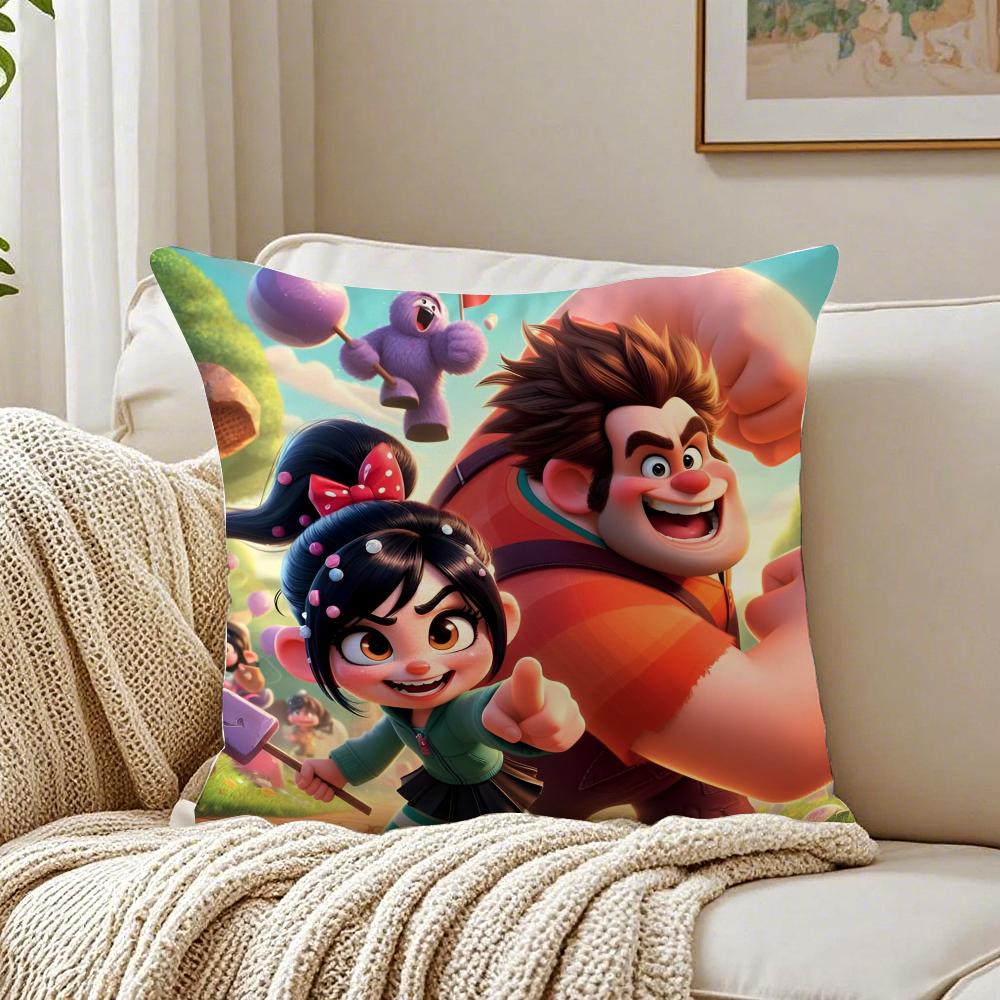 movie animated WreckIt RRalphes Cushion Cover Pillowcase Antidustmite living Room Sofa Decor Cushion Room