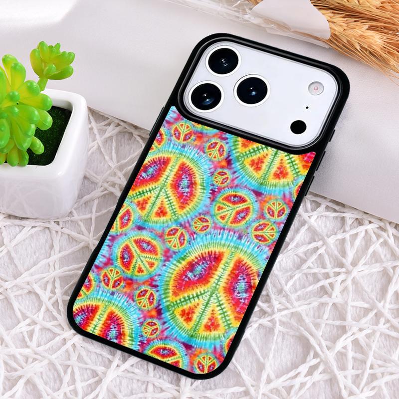 Hippie Daisy Tie-dye Flower Phone Case for iPhone 17 Air 16 15 11 12 14 13 Pro Max Shockproof Cover