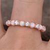 1pc Inlaid Synthetic Zircon Ring, A Fashionable Wedding Tail Ring