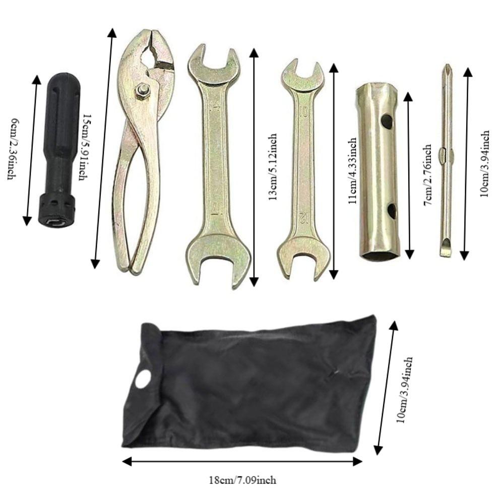 5PCS Metal & ABS Motorcycle On-Board Repair Tools Motorcycle Emergency Tool Kit  Motorcycle Riders