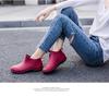 Damen wasserdichte rutschfeste gefütterte niedrig geschnittene Regenstiefel im koreanischen Stil - Modische warme Outdoor-Bekleidung
