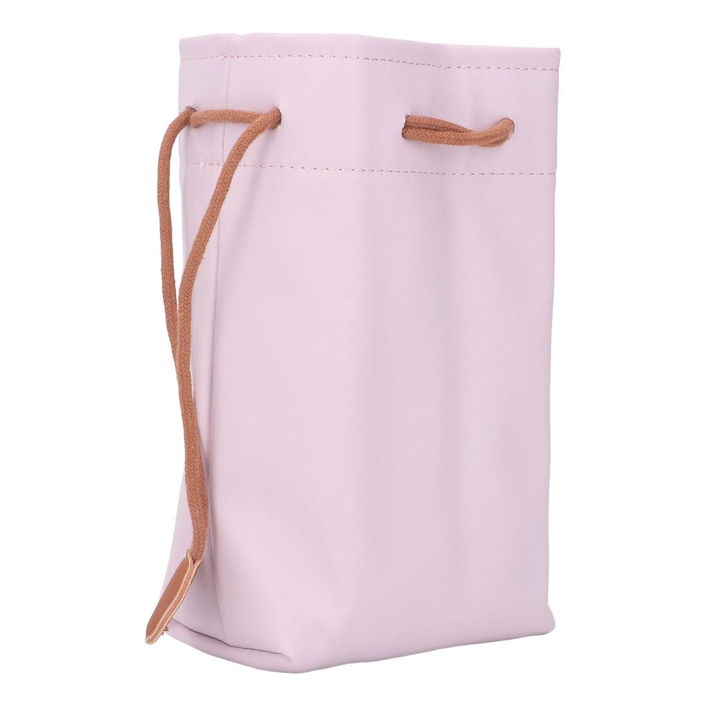 PU Leather Drawstring Pouch Bag Portable Waterproof Universal Instant Camera Film Printer Storage Organizer Pink
