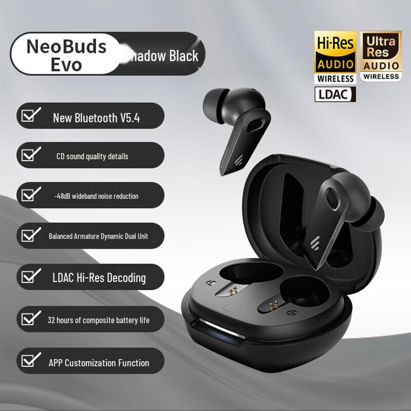 

EDIFIER NeoBuds Evo True Wireless Hybrid Noise-Cancelling Earbuds