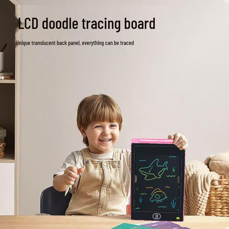 LCD Writing Tablet: Erasable Drawing Board for Toddlers, One-Key Clear Function.