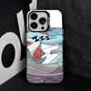Cartoon Cute Shark Phone Case For iPhone 16,15,14,13,12,11,8,7,Pro,Max,Plus,Mini,XS,SE Anti Fall Black Matte Hard