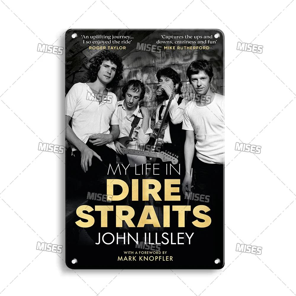 MISES Rock Band Metal Poster DIRE STRAITS Band Decorative Plate Metal Sign Rusty Metal Plaque Home Club Kitchen Metal Tin Sign