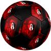 SIZE 5 Atlas Football Club (Black & Red Background) Soccer Ball Colorful All Ages Machine Stitched PVC Competition Ready Durable High-Bounce