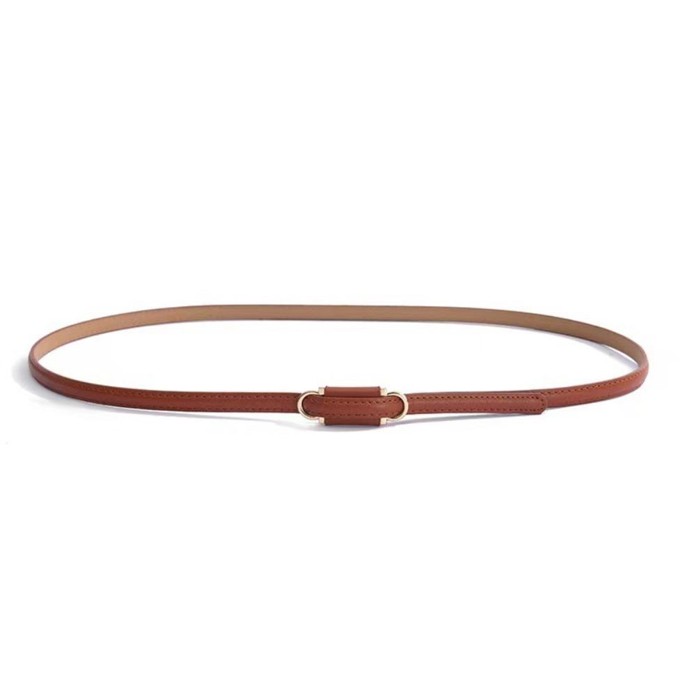 PU Leather Slim Belt Thin Dress Belt Simple Waist Belt  Women Accessories